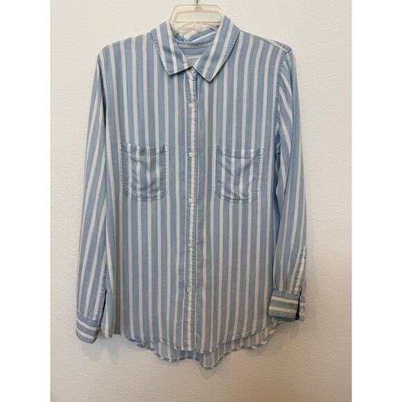 Rails Women's Blue White Striped Button Up Shirt Large‎ - Picture 1 of 7